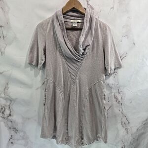 Prairie Underground Shirt Womens XS Mauve Flowy Tunic Boho Organic Asymmetric